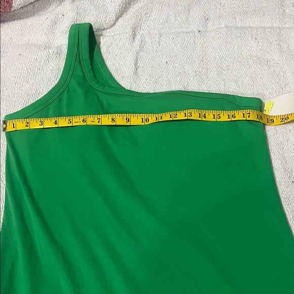 All in Motion Bright Green Asymmetrical Tank Top - Picture 4 of 5